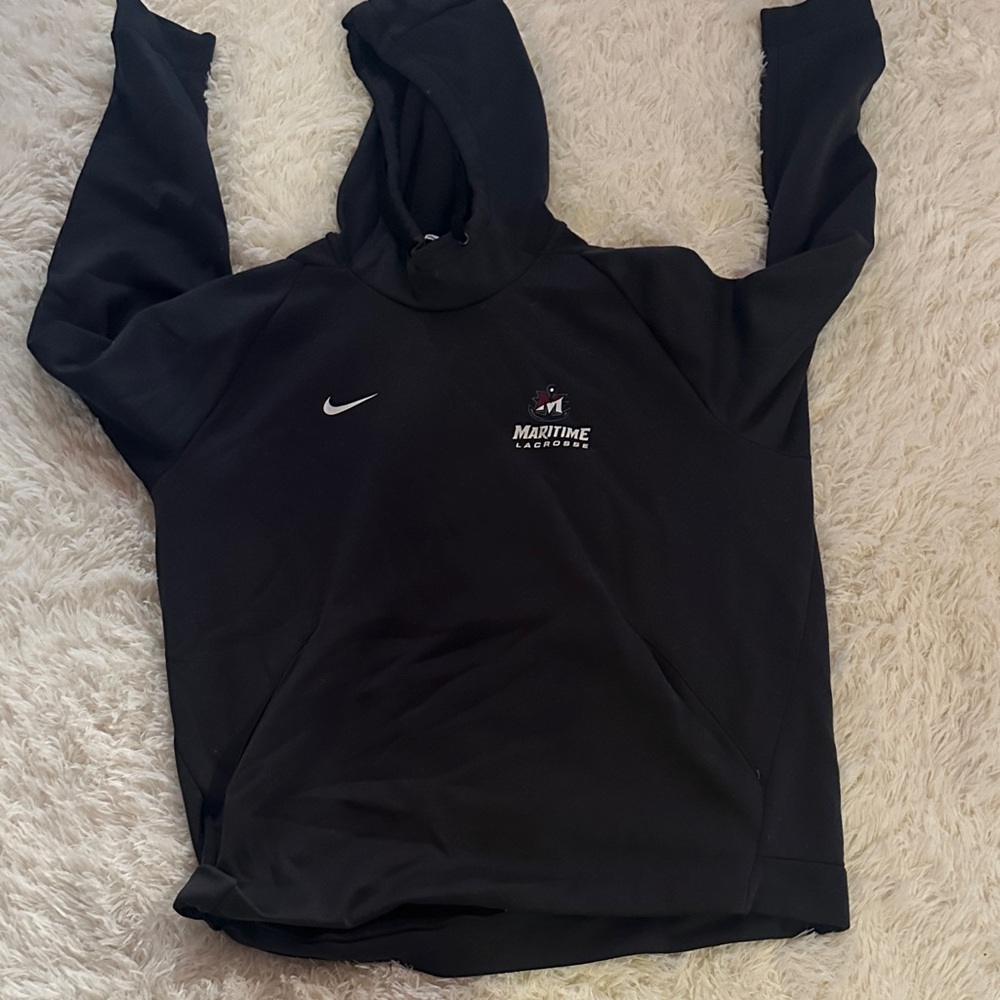 Nike Black Hoodie with Maritime Lacrosse Logo